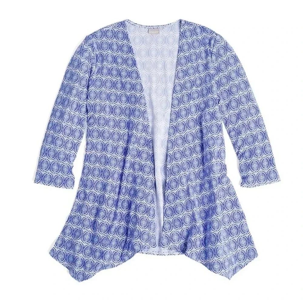 {Chico's} Travelers Classic Printed Cardigan